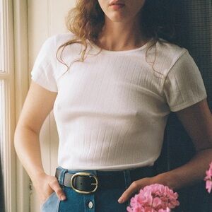 Christy Dawn Ivory Rayne Tee Size Small